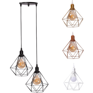 Luminária Pendente Diamante Duplo em Oferta na Shopee