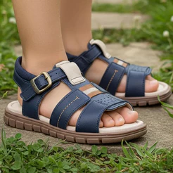 Sandália Infantil Ortopasso Anatômica Menino Macia Leve Confortável Conforto Escolar Palminha Macia