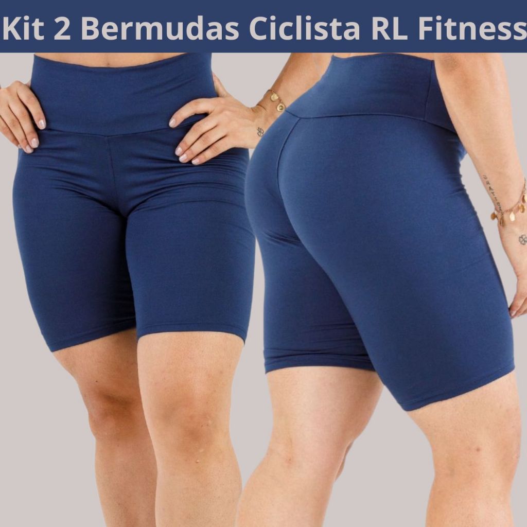 KIT COM 2 BERMUDAS CICLISTAS DE ACADEMIA 90322-K2-C3