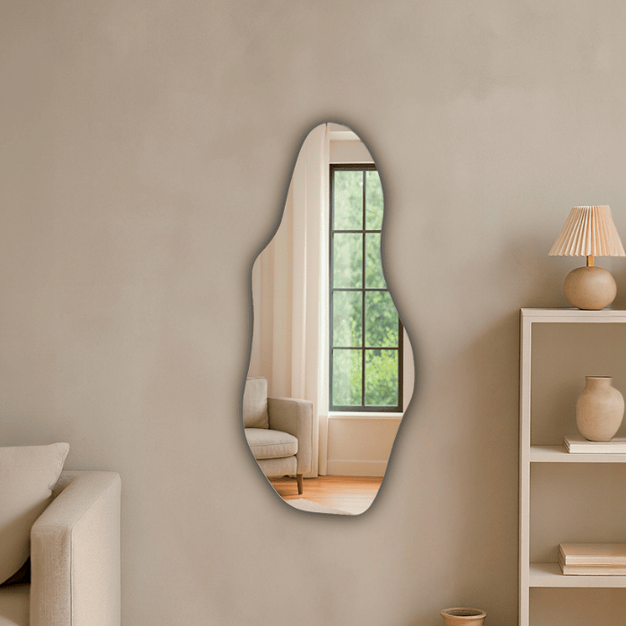 Espelho Orgânico Multiuso Design Elegante Ideal para Salas Closets Decorativo Contemporâneo Brinovar
