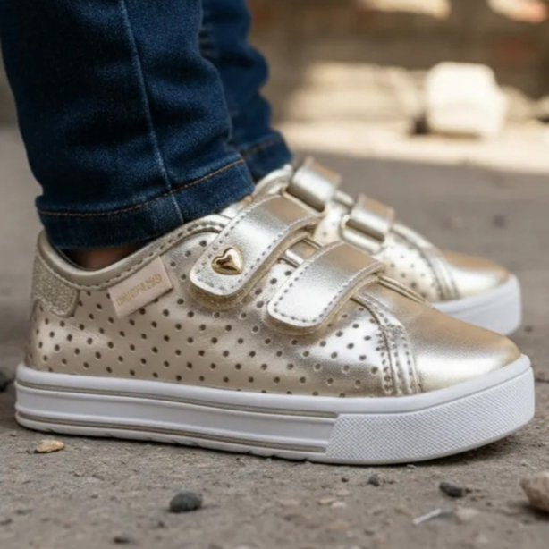 Tênis Infanti Happyl Ortopasso Menina Escolar Feminino Leve Macio Coração Sola Reta em Oferta na Shopee