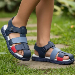 Sandália Infantil Ortopasso Anatômica Menino Básico Conforto Confortável Escolar Macia Leve