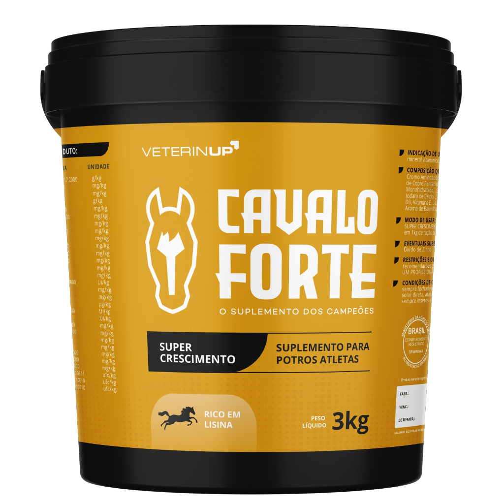 Cavalo Forte Super Crescimento 3kg - 4x mais Potente Crescimento e Desenvolvimento do Potro em Oferta na Shopee