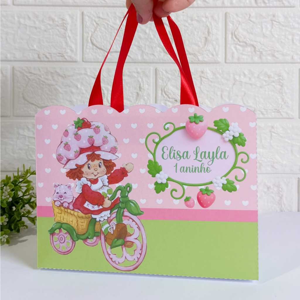 PEGUE E MONTE - Sacolinha Surpresa / Personalizada /  Moranguinho / Lembrancinha de Festa / Aniversário Lembrancinha ani