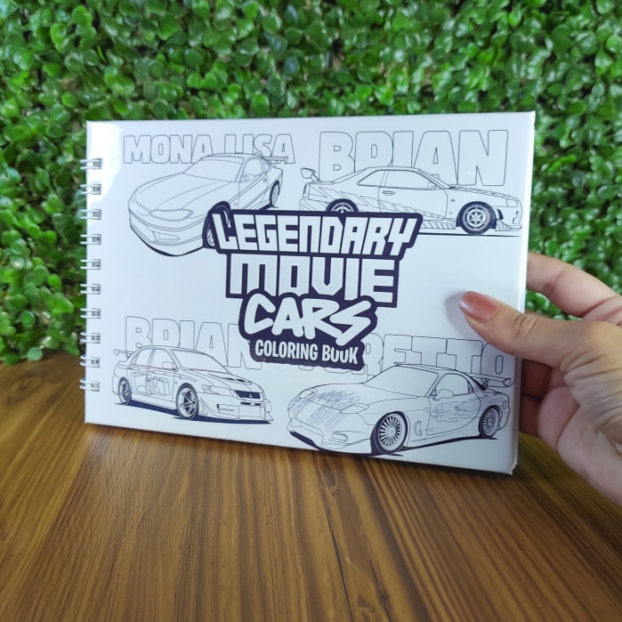 Livro Coloring Book Legendary Movie CARS - Capa Dura, Tamanho A5