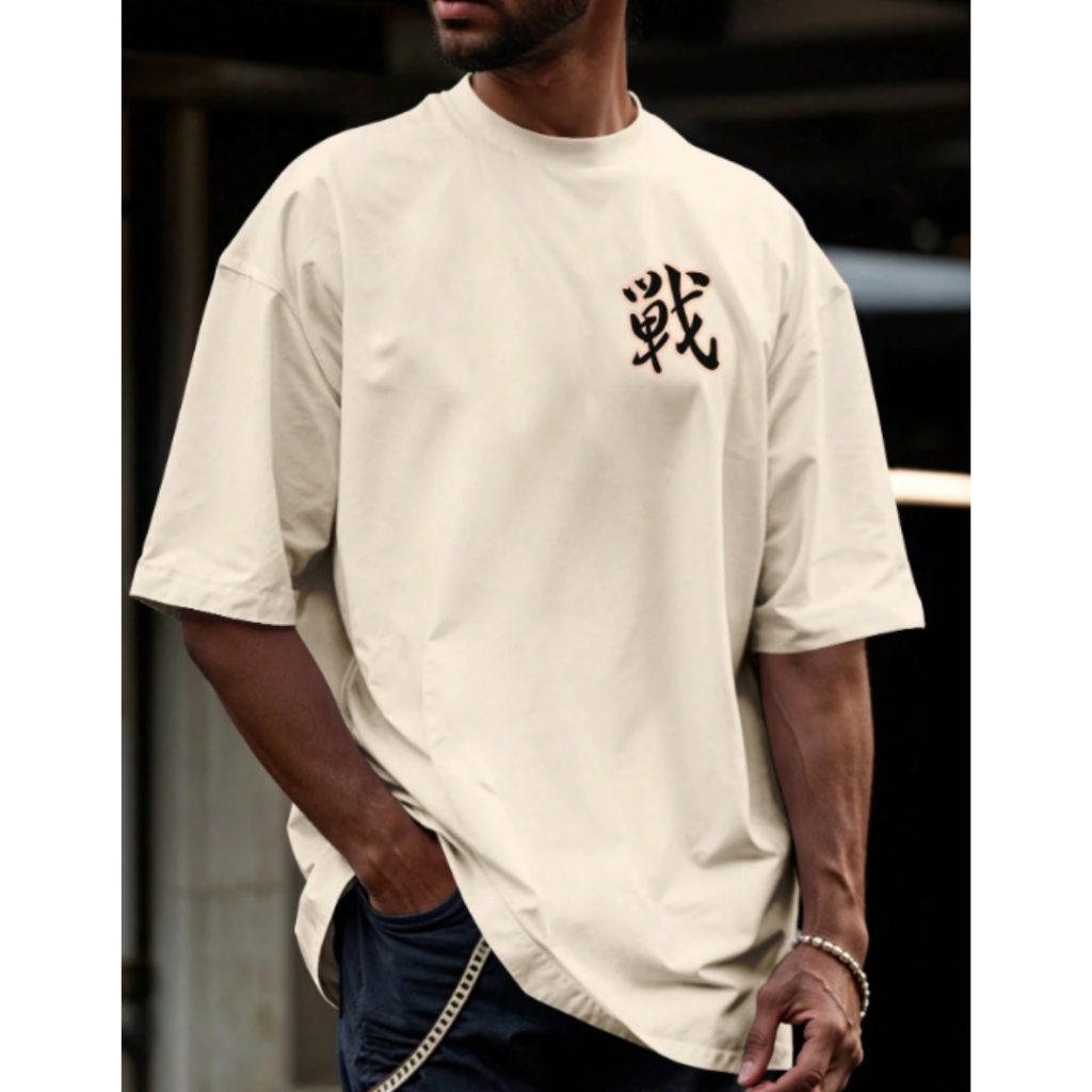 Camiseta Oversized Anime Luffy Naruto Goku Tanjiro Manga Streetwear Geek T-Shirt  Quarteto  Promoção