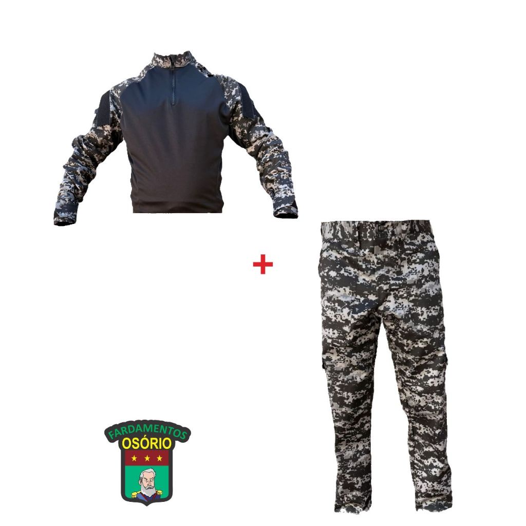 CONJUNTO - COMBAT SHIRT + CALÇA - CAMUFLADO P1 em Oferta na Shopee