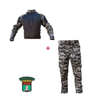 CONJUNTO - COMBAT SHIRT + CALÇA - CAMUFLADO P1 em Oferta na Shopee