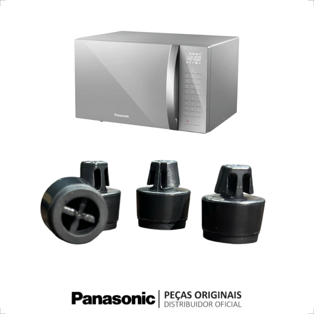 Pezinho Para Microondas Panasonic Original Todos Os Modelos - Kit com 4 unidades