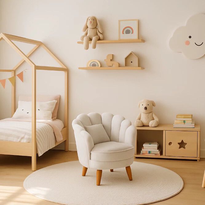 Poltrona INFANTIL Isis Decorativa Luxo Veludo/Corino Sala Salão Recepção - HSENCANTUS em Oferta na Shopee