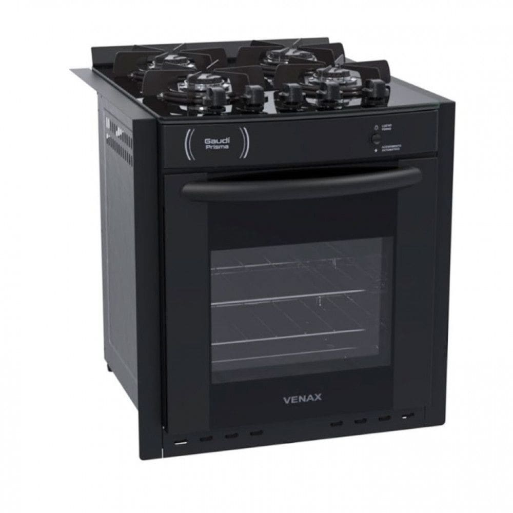 Fogão de Embutir 4B Preto Venax Gaudi Bivolt (21978|25375) em Oferta na Shopee
