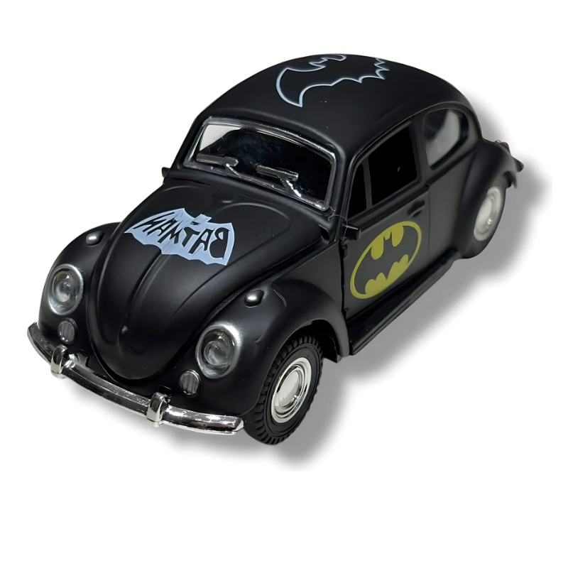 Miniatura Fusca Carrinho Batman De Metal Preto