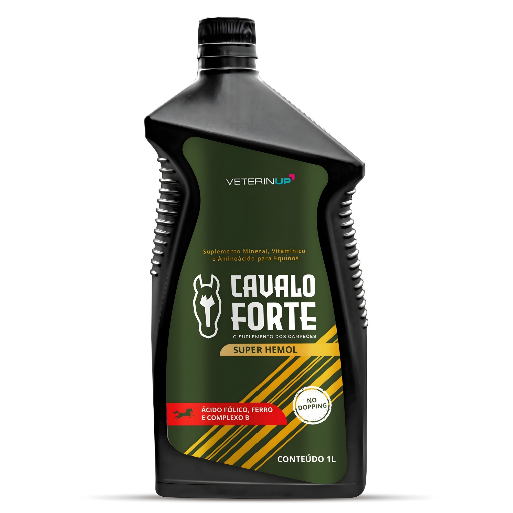 Cavalo Forte Super Hemol Hemolitan 1L - +Imunidade e Hemoglobina Recuperação em Oferta na Shopee