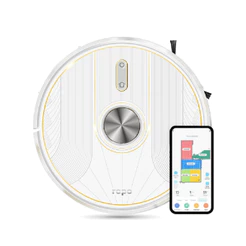 Robô Aspirador Ropo Glass 5 Limpeza Inteligente com Esterilização UV Bivolt