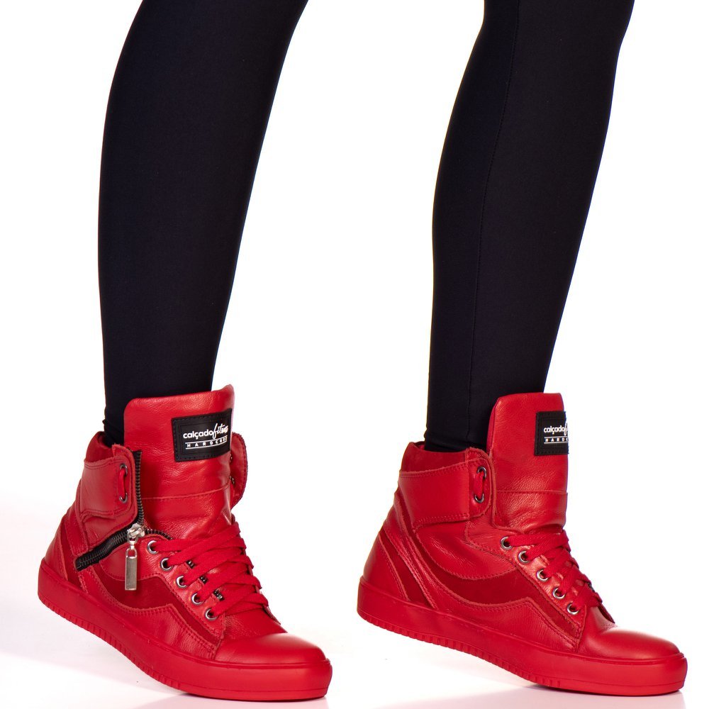 Tênis Snacker Academia Feminino Fitness Bota Treino Academia Couro Legítimo 20500