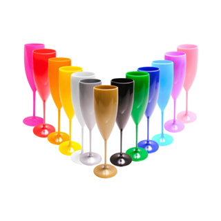 6 Taças De Champanhe Sólido Colorido 160 ml Acrilico Festa Casamento natal ano novo lembrancinha em Oferta na Shopee