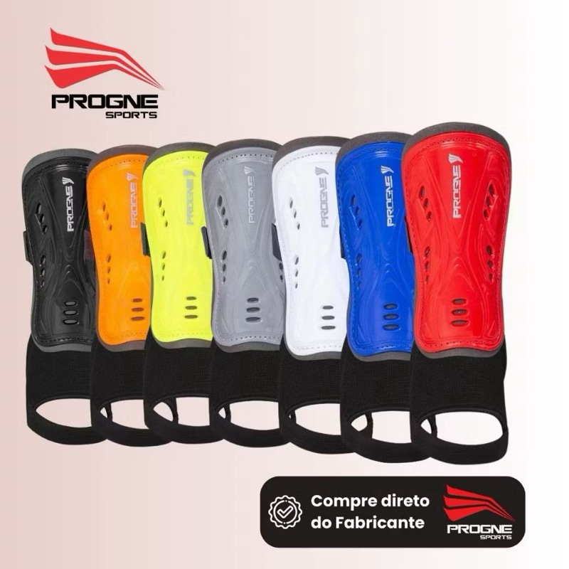 Caneleira Infantil com Tornozeleira – Progne Sports, Proteção Profissional e Alta Performance em Oferta na Shopee