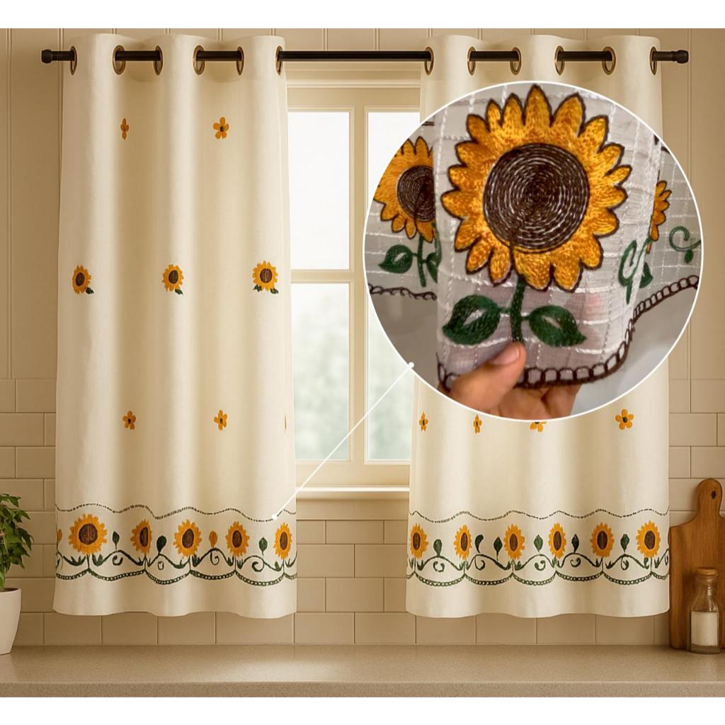 Cortina Linho Bordado: Onde Comprar | BuscaProdutos
