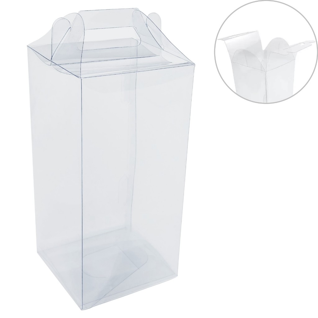10 Caixas Modelo Maletinhas Transparente Acetato medidas 10x10x21 P/ Embalagem Presentes 21x10x10