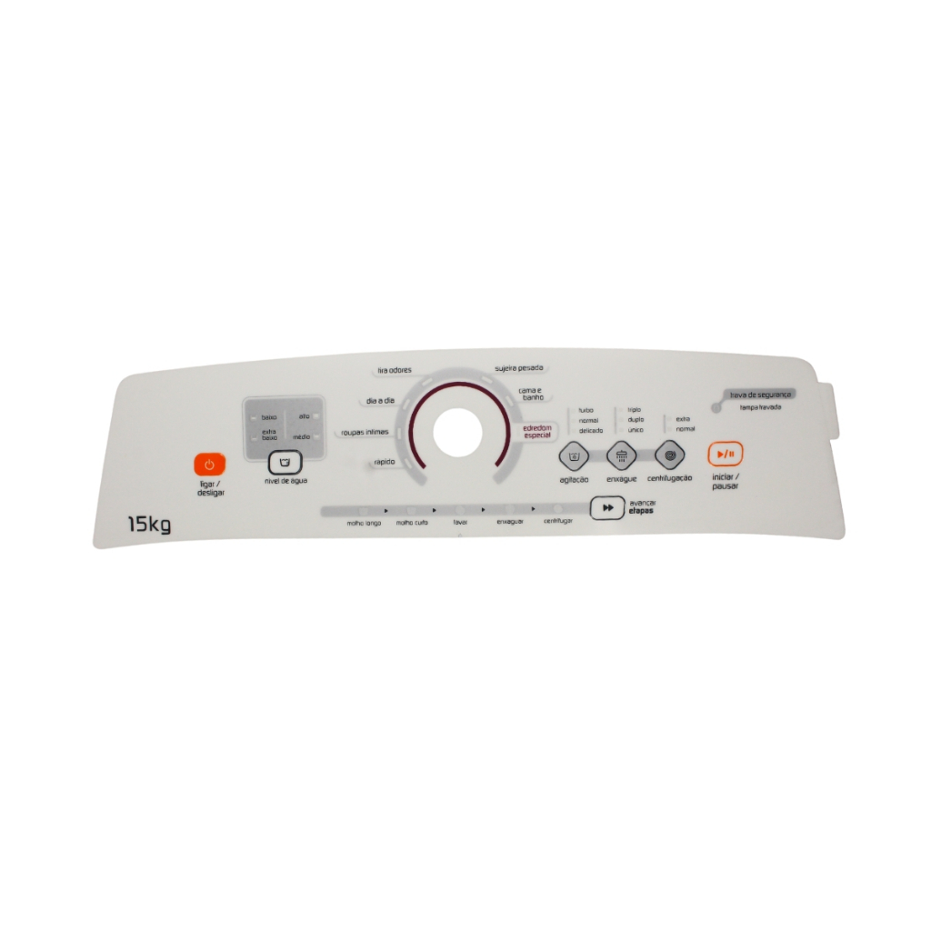Painel Decorativo Fundo Branco Lavadora Brastemp Bws15 Emicol - 41007510000