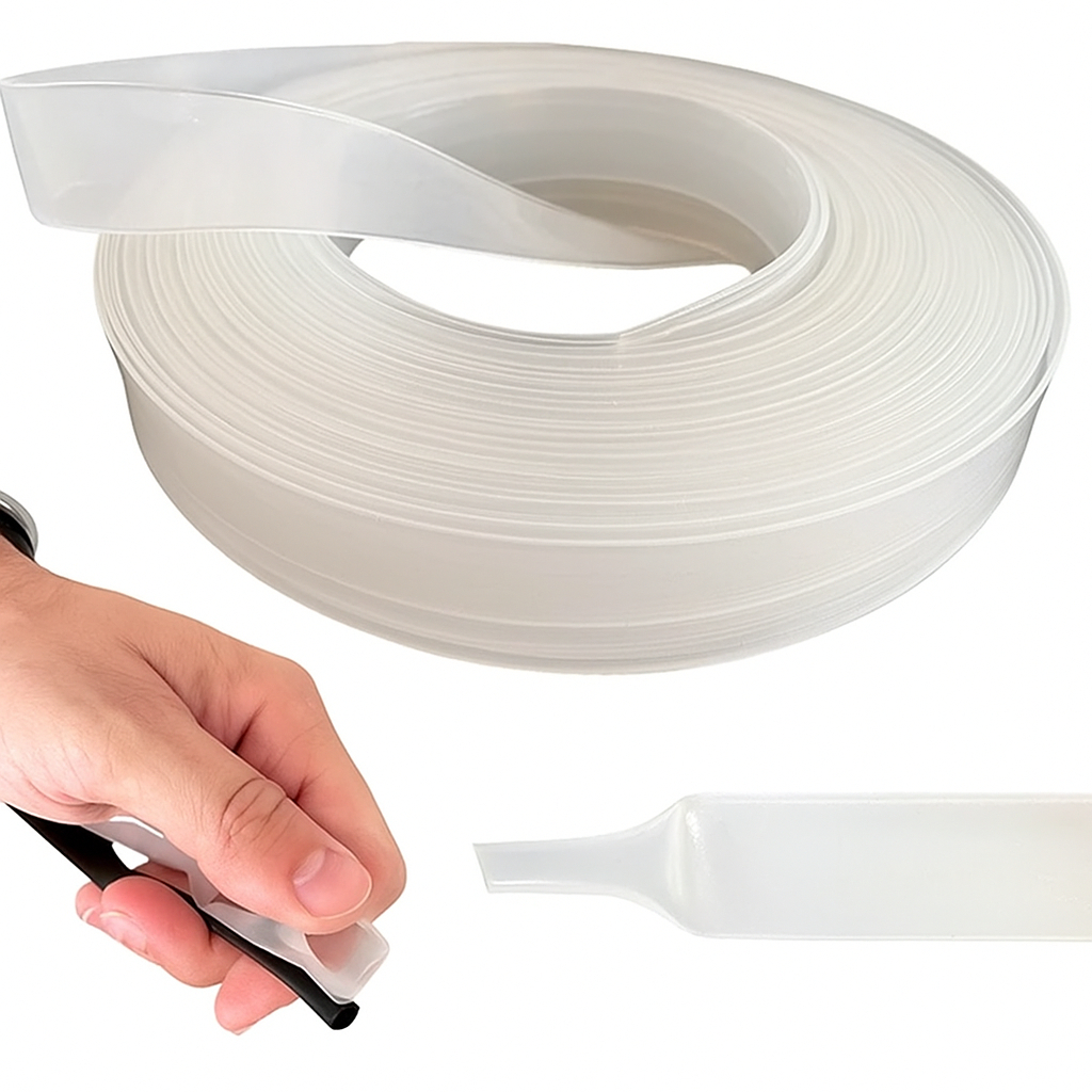 Espaguete Termo Retrátil 10mm Transparente Tubo Encolhível Isolante Tubo Cabo por Metro