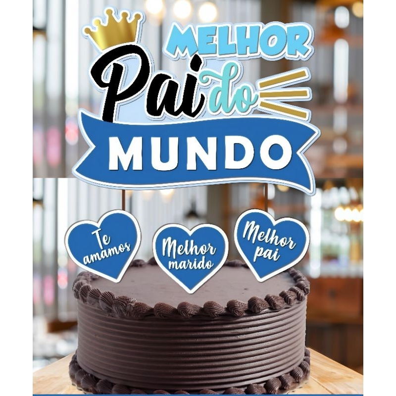 Topo de Bolo Dia dos Pais - Comprar com Melhor Preço em Padaria