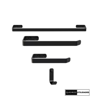 Acessórios de Banheiro em Metal – com até 4 peças ! - Toalheiro de banho/Papeleira/Toalheiro de Rosto/Gancho multiuso em Oferta na Shopee