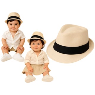 Chapéu Moda Panamá Bebê Infantil menino menina fedora Unissex em Oferta na Shopee