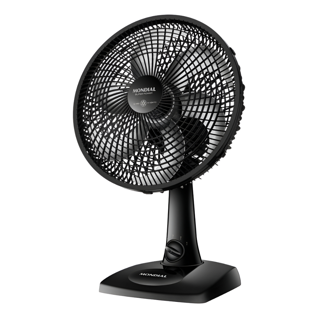 VENTILADOR MONDIAL VSP30B SUPER POWER 30CM 6 PAS 3 VEL 127V PRETO