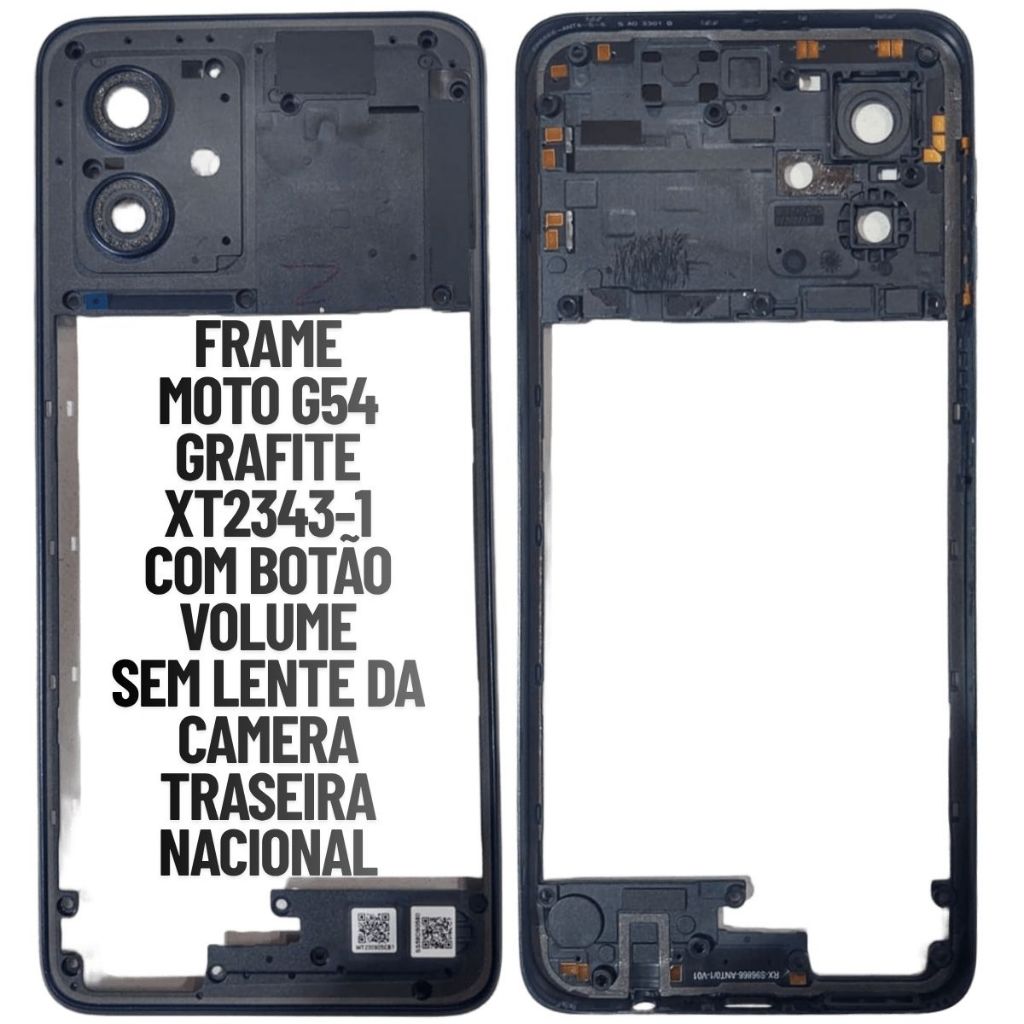 FRAME ARO CARCAÇA COMPATÍVEL MOTOROLA MOTO G54 XT2343-1 GRAFITE ORIGINAL NACIONAL DE FABRICA