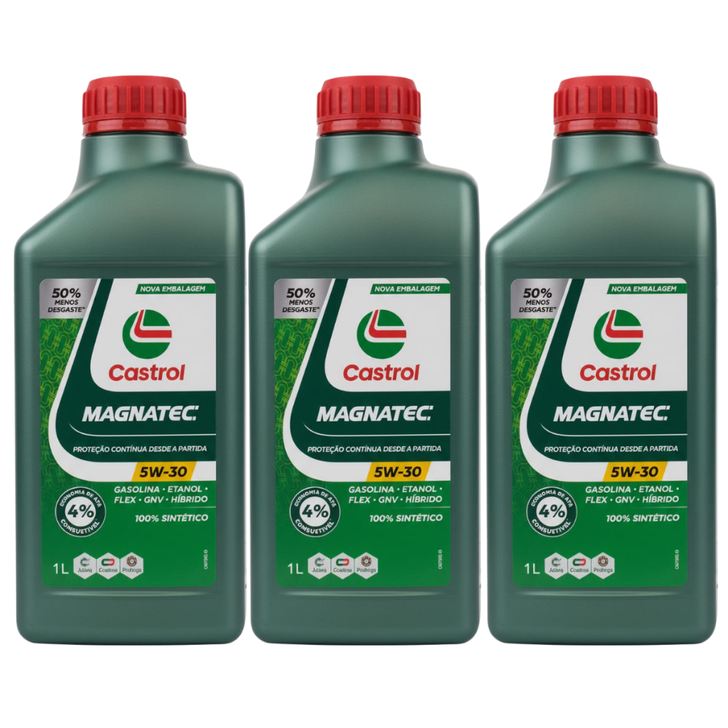 Kit 3 Óleo Motor 5w30 100% Sintético Api Sp Castrol Magnatec 1L