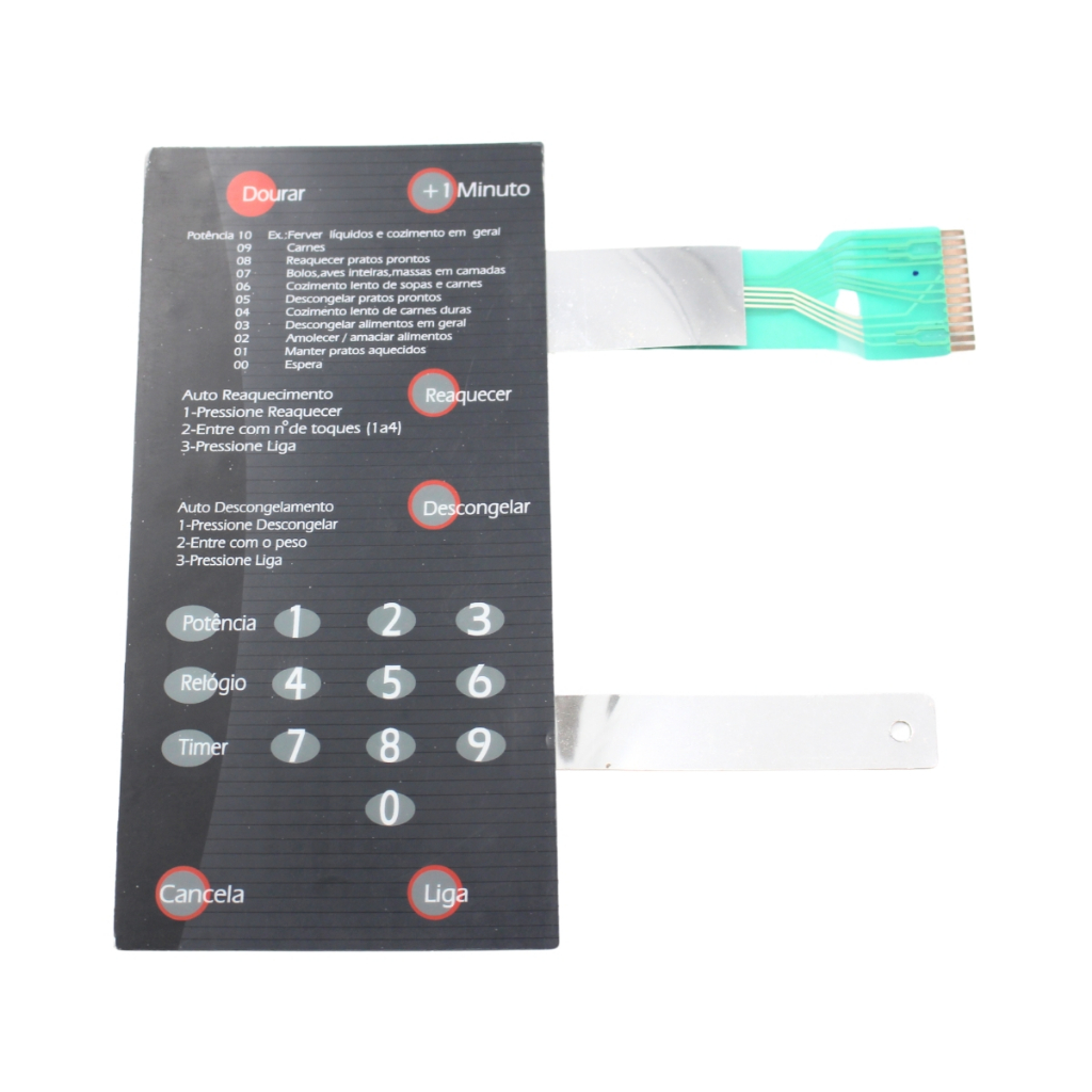 MEMBRANA PAINEL COMPATIVEL COM MICROONDAS BRASTEMP BMP31 - 0012979