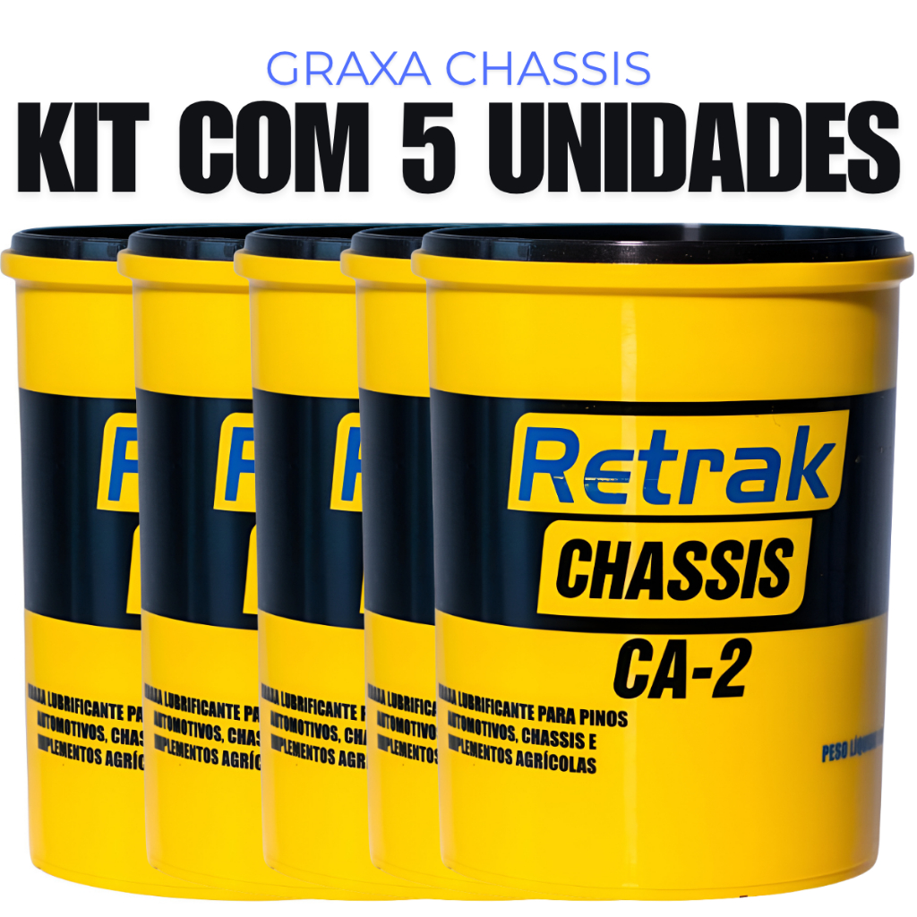 Kit 5 Kg Graxa Lubrificante Chassis Pinos e buchas  Mancais Portões e uso em geral Ca-2 Karter em Oferta na Shopee