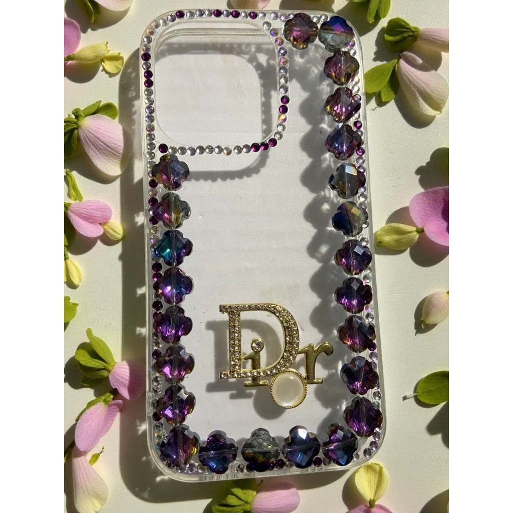 Dior 3D capa de celuar de Anti-Impacto com Glitter Diamante Bling Adequado Para capinha iPhone