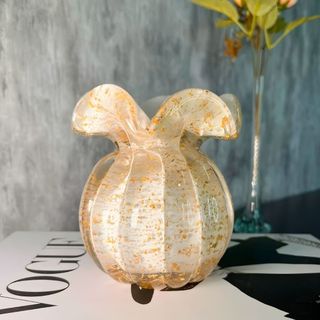 Vaso Murano Trouxinha Cristal Enfeite Decoração Casa Flor Mesa