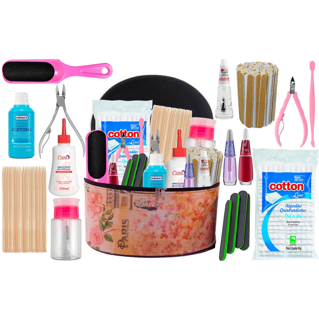 Kit Manicure Completo + Maleta Profissional Ou Pessoal