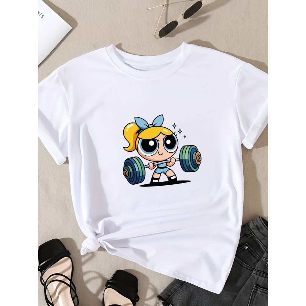 Camiseta Lindinha Meninas Superpoderosas Camisa Baby Look Feminina Unissex Masculina Macia Confort