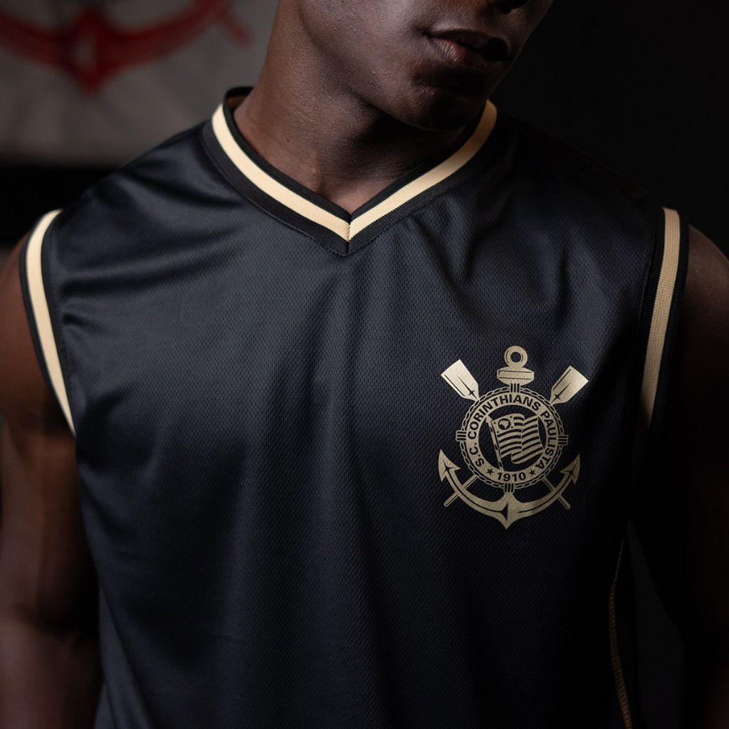 Detalhes do Regata Corinthians Dourada 1910 Masculina Oficial