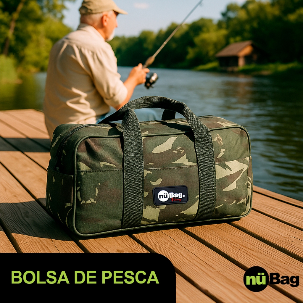 Bolsa Para Pesca Pescaria Guardar Anzol Carretilha Molinete Iscas Linhas Organização Kit 10 Unidades