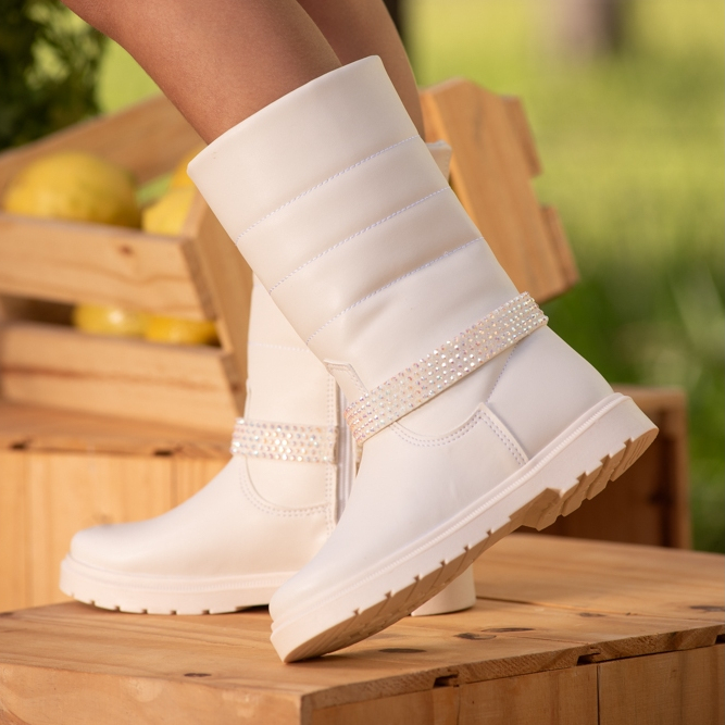 Bota Cano Alto Menina Delicada Pé com Pé em Oferta na Shopee