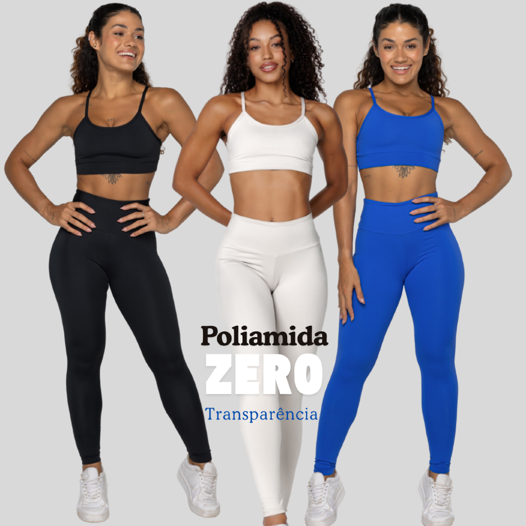 Calça Básica Legging Academia  Poliamida Zero Transparência Blackout Corrida Roupa Fitness
