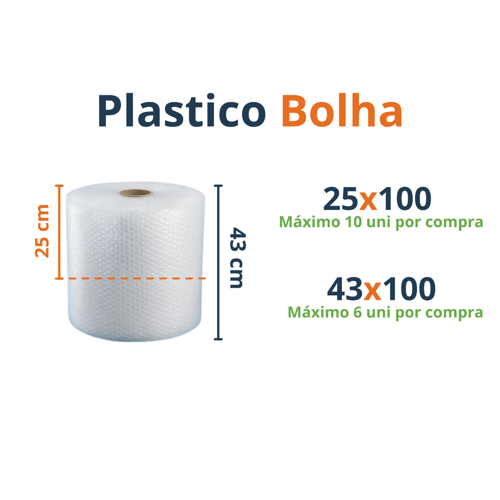 1 Plástico Bolha 100 Metros Envio Rápido ! 25 micras !