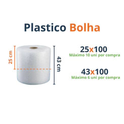 1 Plástico Bolha 100 Metros Envio Rápido ! 25 micras !