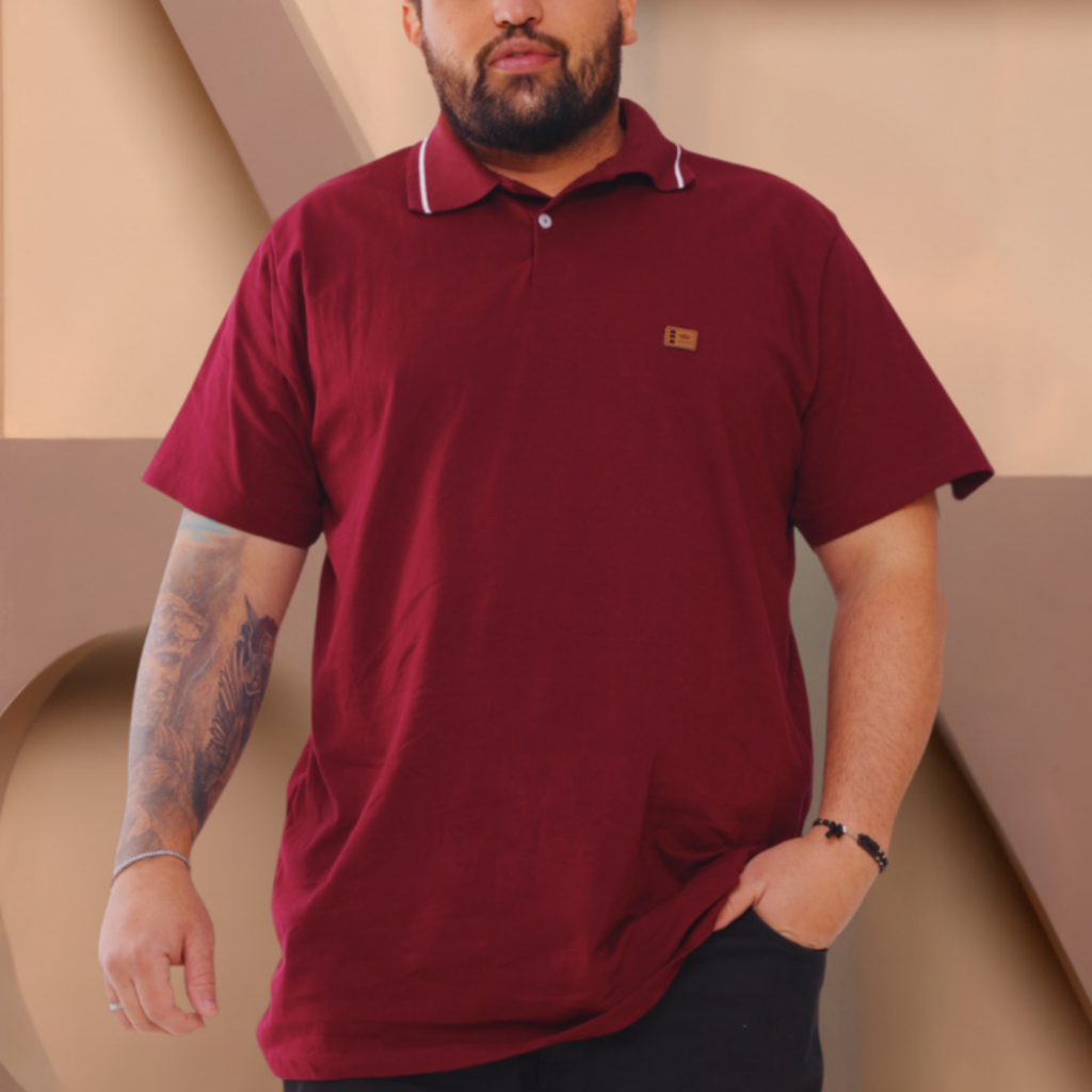 Camisa Gola Polo Premium Algodão Malha Fio 30  Moda Masculina Camiseta Original Grande Plus Size em Oferta na Shopee