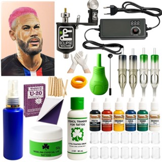 Kit Tatuagem Completo Máquina Rotativa Cartucho Profissional em Oferta na Shopee