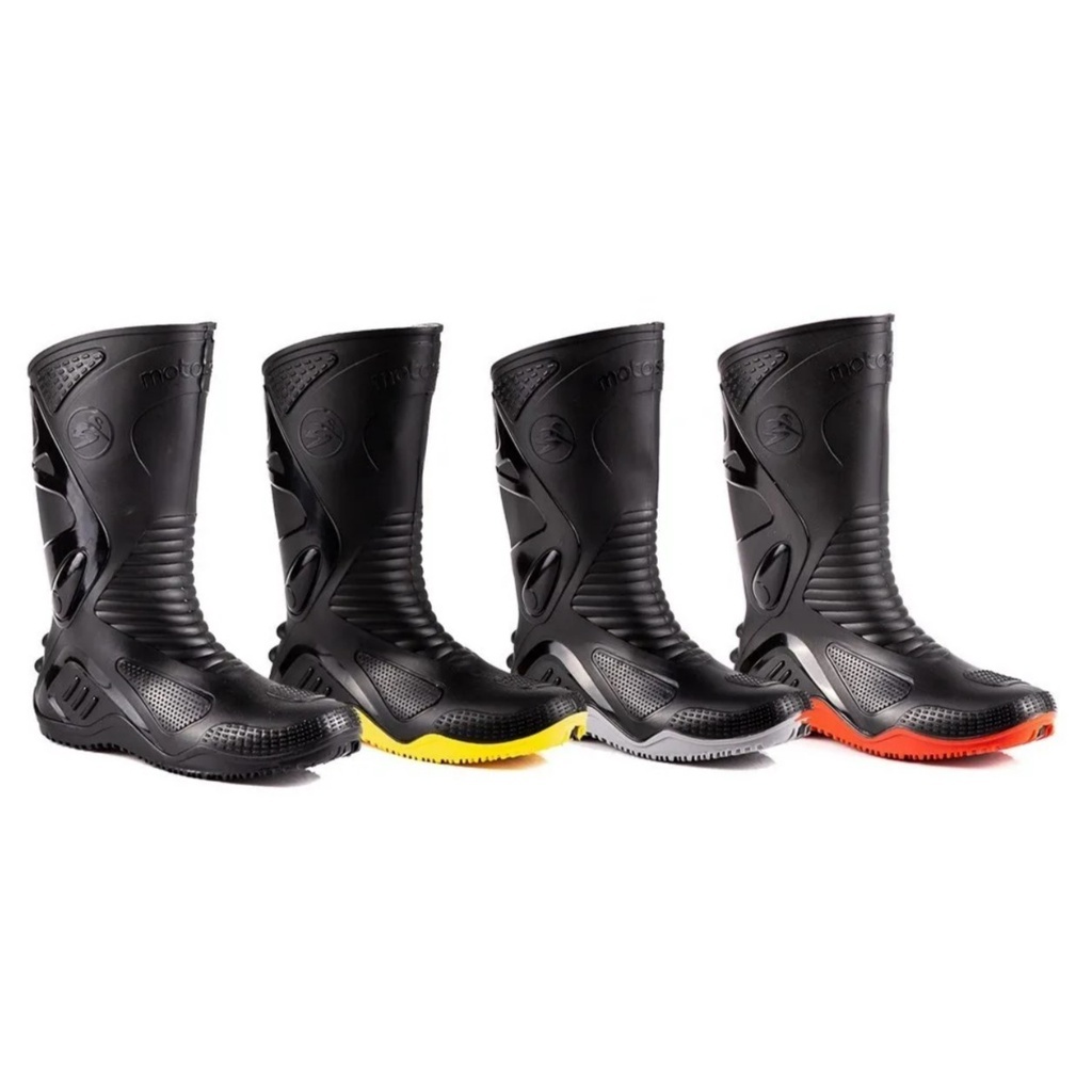 Bota Chuva Motosafe Motociclista Moto Motoboy Motoqueiro Impermeável em Oferta na Shopee