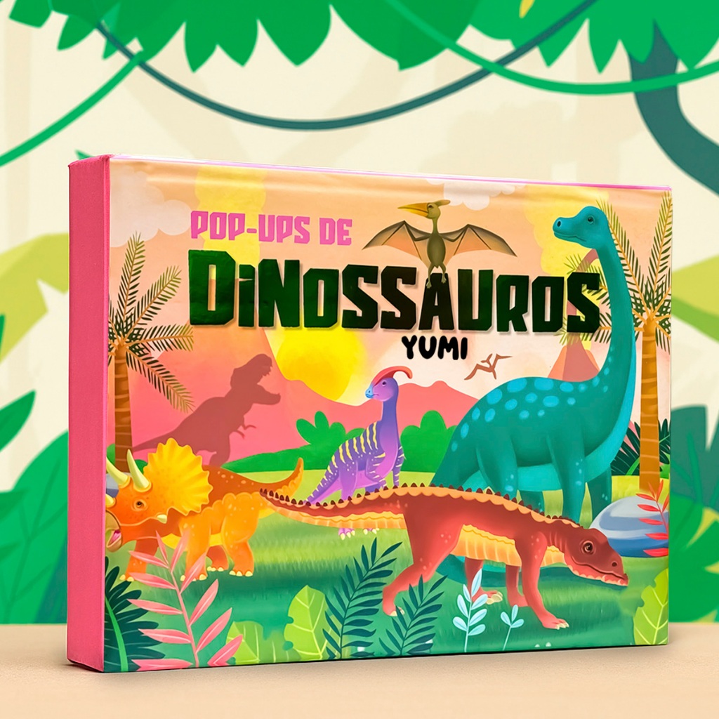 Livro Infantil Pop-up Dinossauros 3d | Aprenda Brincando Dinossauros Interativos | Capa Dura Educativo