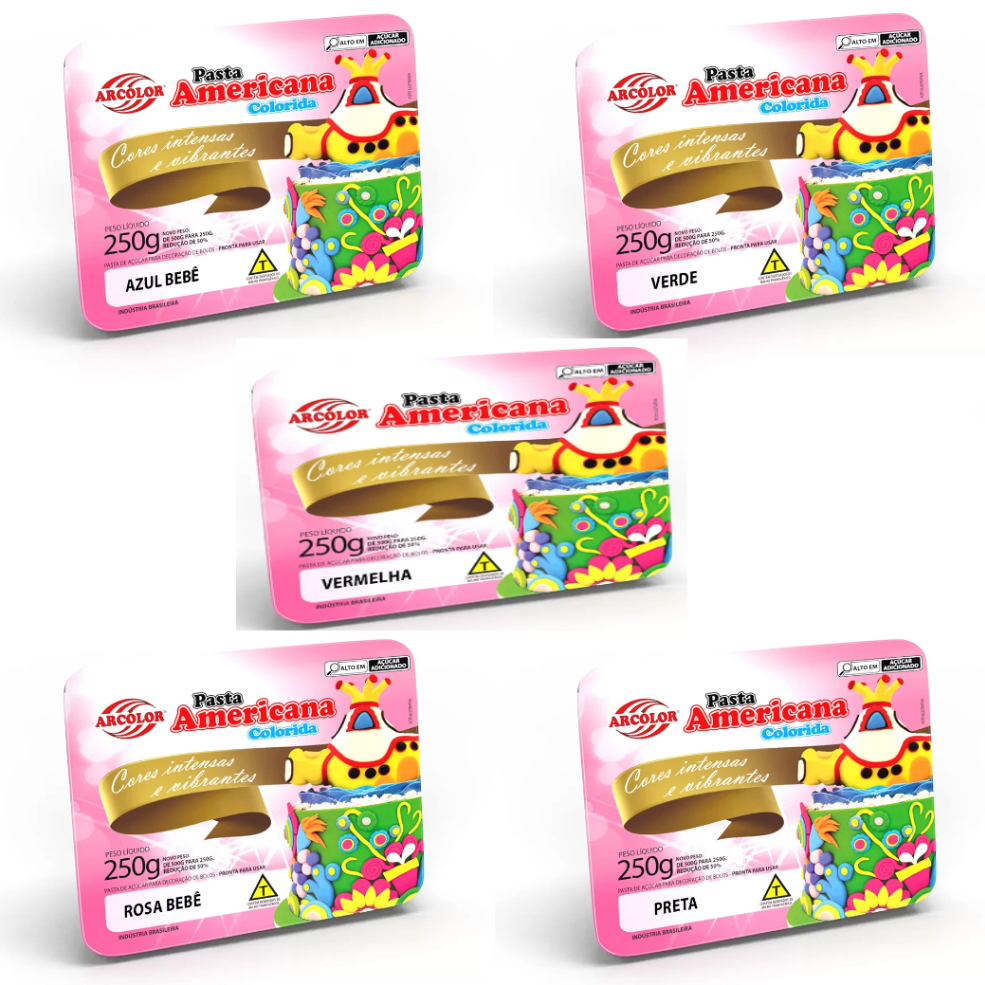 Pasta Americana Colorida 250 g Arcolor Cores a Sua Escolha em Oferta na Shopee