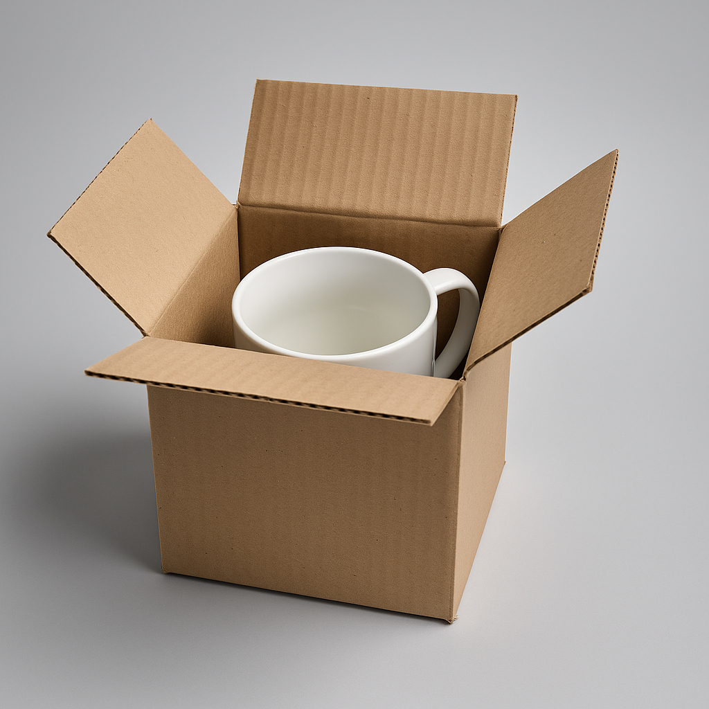 Caixa Resistente Para Caneca 360g Papelão Simples Kit:50 em Oferta na Shopee