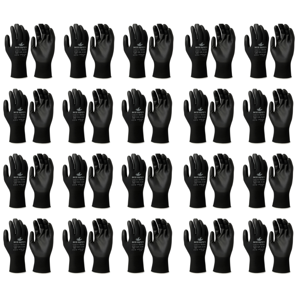 Kit 20 Pares Luva Poliéster EPI Segurança Manutenção Geral